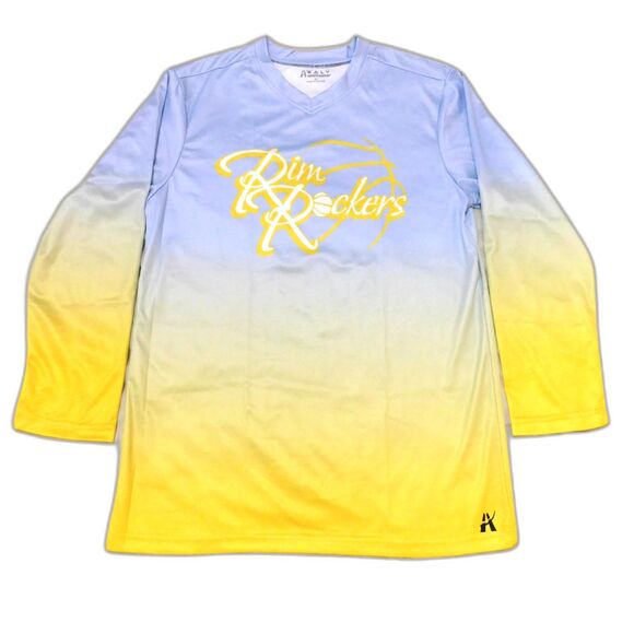 Basketball T Shirt Rim Rockers Ombre Sz. M Healy Sportswear Long Sleeves - Picture 3 of 9